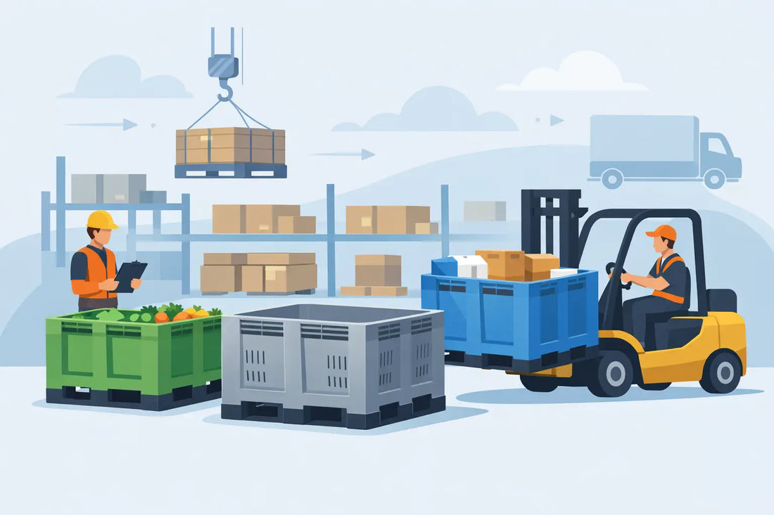 Plastic Pallet Bins for Warehouse Operations