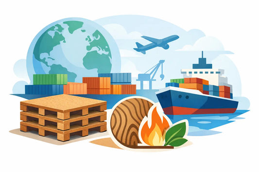 Compressed Wood Pallets Heat Treated for Export